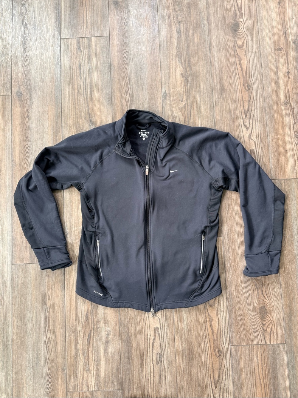 Nike Black Dri-FIT Fleece-Lined Zip Jacket